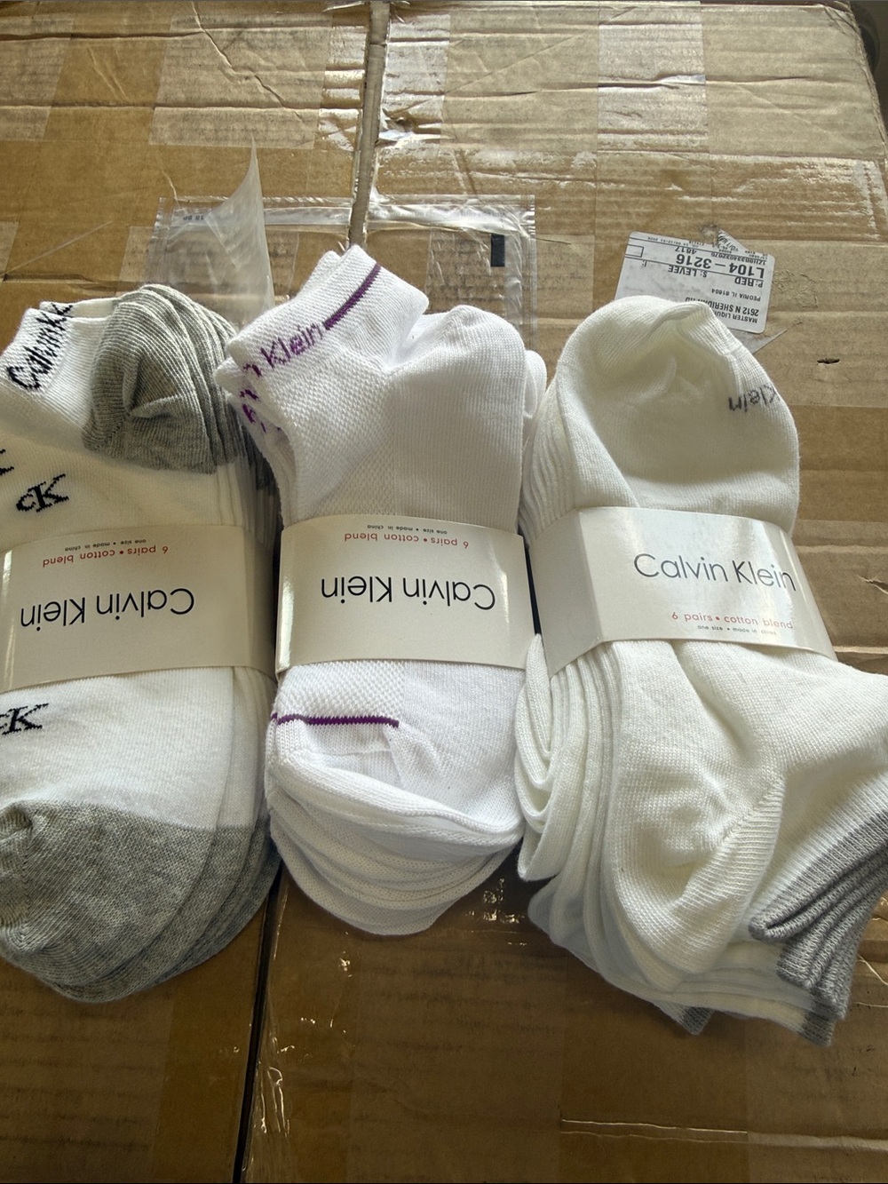 Calvin Klein women White & Gray Low-Cut Athletic Socks Pack